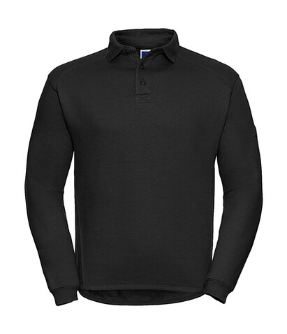 Russell Europe Heavy Duty Collar Sweatshirt, Black, L bedrucken, Art.-Nr. 212001015