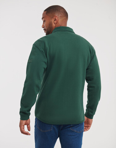 Russell Europe Heavy Duty Collar Sweatshirt, Bottle Green, L bedrucken, Art.-Nr. 212005405