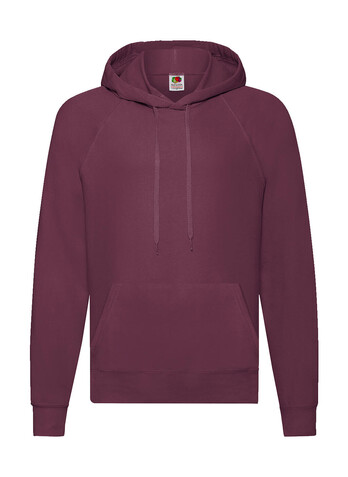 Fruit of the Loom Lightweight Hooded Sweat, Burgundy, XL bedrucken, Art.-Nr. 212014486