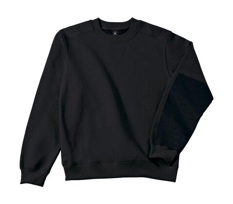B &amp; C Hero Pro Workwear Sweater, Black, L bedrucken, Art.-Nr. 213421015