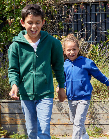 SG Originals Hooded Full Zip Kids, Light Oxford, 164 (13-14/3XL) bedrucken, Art.-Nr. 214527198