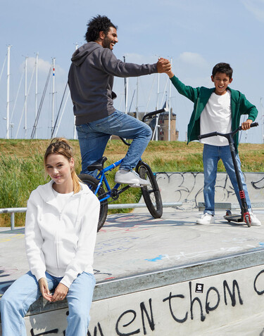 SG Originals Hooded Full Zip Kids, Light Oxford, 152 (11-12/2XL) bedrucken, Art.-Nr. 214527197 SG Originals Hooded Full Zip Kids, Light Oxford, 152 (11-12/2XL) bedrucken, Art.-Nr. 214527197