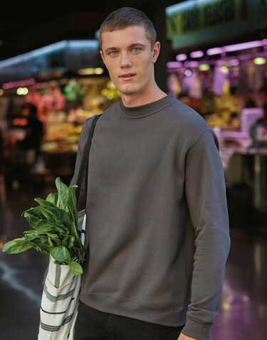B &amp; C ID.002 Cotton Rich Sweatshirt, Anthracite, S bedrucken, Art.-Nr. 215421403