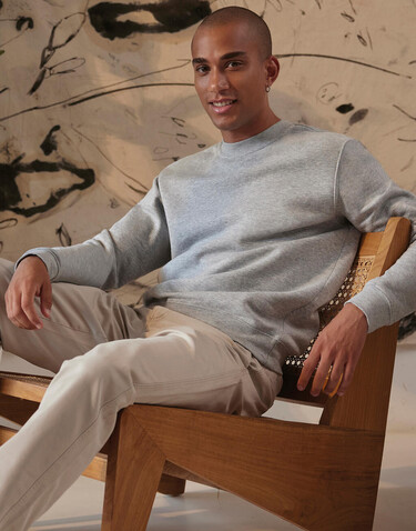 B &amp; C Set In Sweatshirt, Heather Grey, 3XL bedrucken, Art.-Nr. 216421238