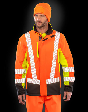 Result Recycled 3-Layer Printable 3-Tone Safety Softshell, Fluo Yellow/Fluo Orange/Black, 3XL bedrucken, Art.-Nr. 217336817 Result Recycled 3-Layer Printable 3-Tone Safety Softshell, Fluo Yellow/Fluo Orange/Black, 3XL bedrucken, Art.-Nr. 217336817