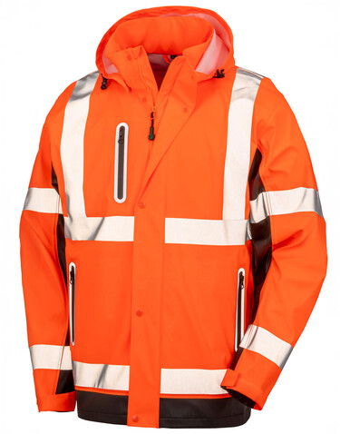 Result Heavy Duty Prism Pu Safe/Dry Jacket, Fluorescent Orange/Black, S bedrucken, Art.-Nr. 218334782