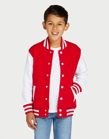 SG Originals Varsity Jacket Kids, Dark Black/Light Oxford, 140 (9-10/XL) bedrucken, Art.-Nr. 218521546