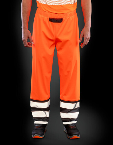 Result Heavy Duty Prism Pu Safe/Dry Trouser, Fluorescent Orange/Black, 2XL bedrucken, Art.-Nr. 219334786