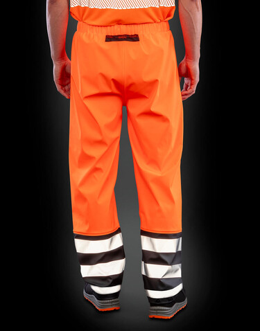 Result Heavy Duty Prism Pu Safe/Dry Trouser, Fluorescent Orange/Black, 2XL bedrucken, Art.-Nr. 219334786