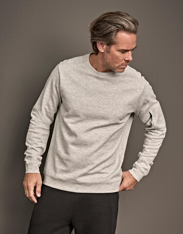 Tee Jays Athletic Crew Neck Sweat, Heather Grey, XS bedrucken, Art.-Nr. 220541232