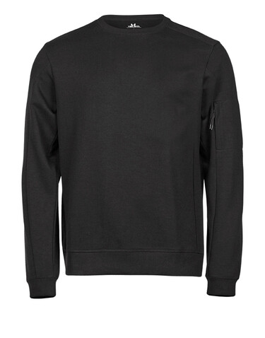 Tee Jays Athletic Crew Neck Sweat, Black, S bedrucken, Art.-Nr. 220541013