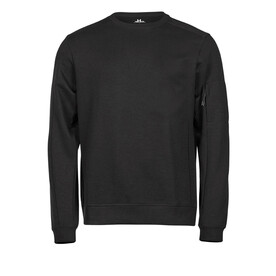 Tee Jays Athletic Crew Neck Sweat, Black, XS bedrucken, Art.-Nr. 220541012