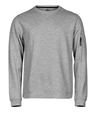 Tee Jays Athletic Crew Neck Sweat, Heather Grey, 3XL bedrucken, Art.-Nr. 220541238