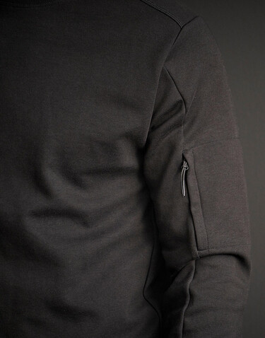 Tee Jays Athletic Crew Neck Sweat, Black, 2XL bedrucken, Art.-Nr. 220541017