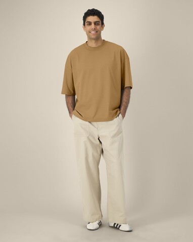 Hypster - Das Unisex-T-Shirt Boxy aus recycelter Baumwolle - Grounded Beige - XXS bedrucken, Art.-Nr. STTU258C1522S
