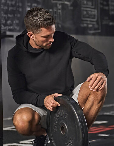 Tee Jays Athletic Hooded Sweat, Black, 2XL bedrucken, Art.-Nr. 221541017