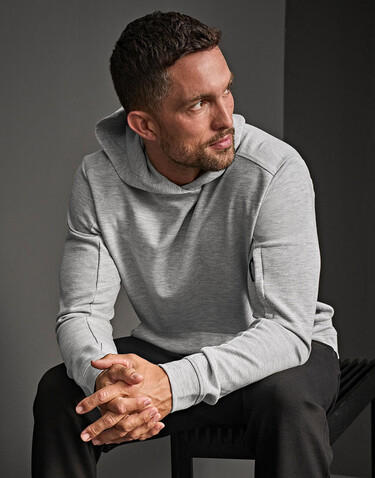Tee Jays Athletic Hooded Sweat, Heather Grey, 2XL bedrucken, Art.-Nr. 221541237