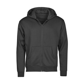 Tee Jays Urban Hooded Full Zip Sweatshirt, Black, XS bedrucken, Art.-Nr. 226541012