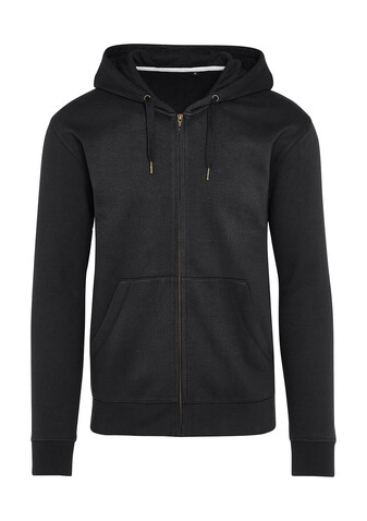 SG Signature Tagless Hooded Full Zip Unisex, Dark Black, 2XS bedrucken, Art.-Nr. 231521040