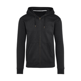 SG Signature Tagless Hooded Full Zip Unisex, Dark Black, 2XS bedrucken, Art.-Nr. 231521040