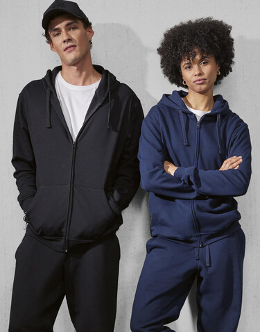 B &amp; C ID.224 Zip Hood, Black, XS bedrucken, Art.-Nr. 234421011