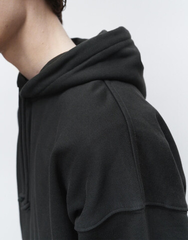 True Blanks Mens Boxy Hoodie, Off Black, S bedrucken, Art.-Nr. 241411023