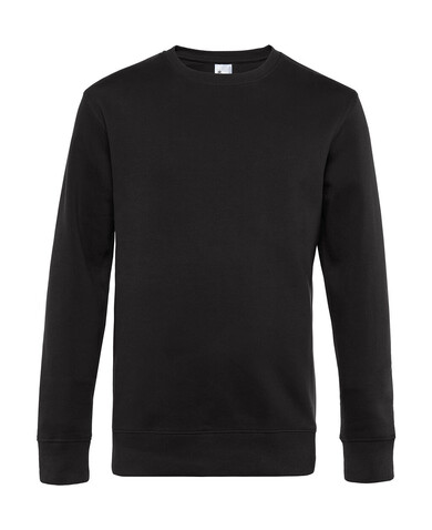 B &amp; C KING Crew Neck, Black Pure, S bedrucken, Art.-Nr. 242421063