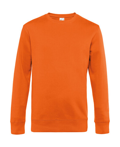 B &amp; C KING Crew Neck, Pure Orange, S bedrucken, Art.-Nr. 242424083