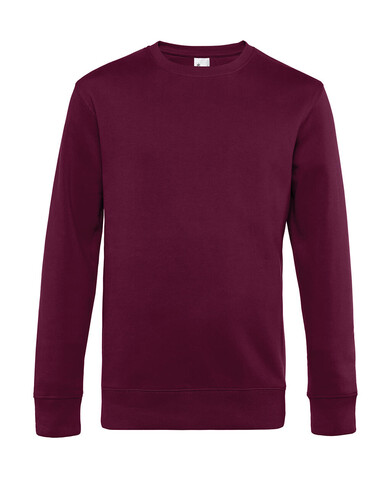 B &amp; C KING Crew Neck, Dark Cherry, 3XL bedrucken, Art.-Nr. 242424398