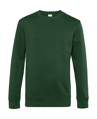 B &amp; C KING Crew Neck, Bottle Green, XL bedrucken, Art.-Nr. 242425406