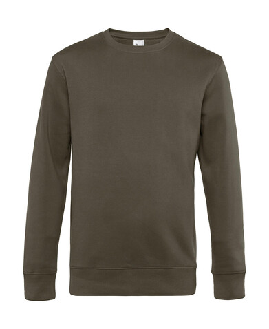 B &amp; C KING Crew Neck, Khaki, XS bedrucken, Art.-Nr. 242427312