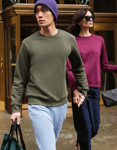 B &amp; C KING Crew Neck, Aqua Green, S bedrucken, Art.-Nr. 242425083