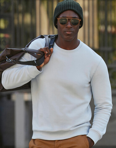 B &amp; C KING Crew Neck, Aqua Green, S bedrucken, Art.-Nr. 242425083