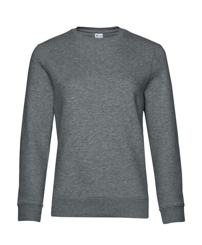 B &amp; C QUEEN Crew Neck, Heather Mid Grey, XS bedrucken, Art.-Nr. 243421212