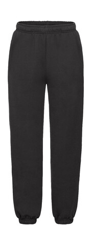 Fruit of the Loom Kids` Premium Elasticated Cuff Jog Pants, Black, 116 (5-6) bedrucken, Art.-Nr. 246011014