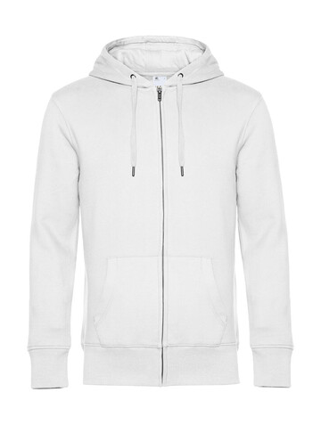 B &amp; C KING Zipped Hood, White, XS bedrucken, Art.-Nr. 246420002