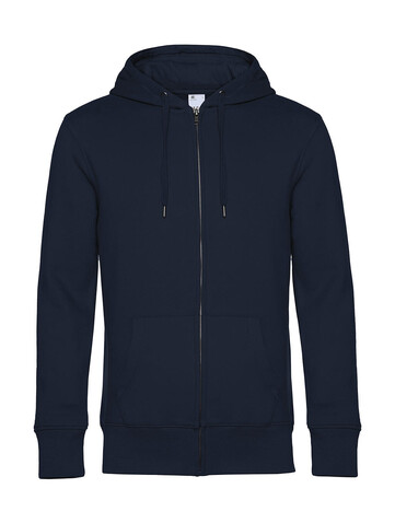 B &amp; C KING Zipped Hood, Navy, XS bedrucken, Art.-Nr. 246422002