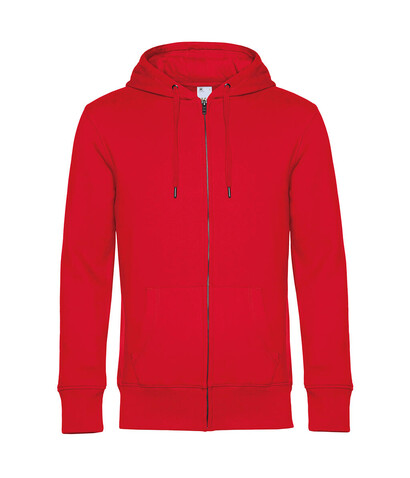 B &amp; C KING Zipped Hood, Red, XS bedrucken, Art.-Nr. 246424002