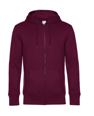 B &amp; C KING Zipped Hood, Dark Cherry, XL bedrucken, Art.-Nr. 246424396