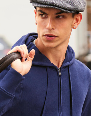 B &amp; C KING Zipped Hood, White, XS bedrucken, Art.-Nr. 246420002