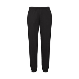 Fruit of the Loom Classic Elasticated Cuff Jog Pants, Black, S bedrucken, Art.-Nr. 247011013