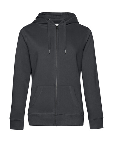B &amp; C QUEEN Zipped Hood, Asphalt, 3XL bedrucken, Art.-Nr. 247421088