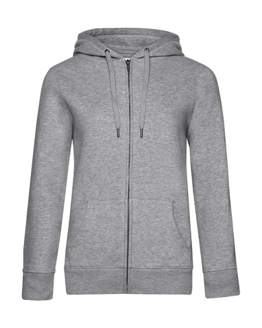 B &amp; C QUEEN Zipped Hood, Heather Grey, XL bedrucken, Art.-Nr. 247421236
