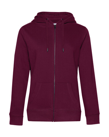 B &amp; C QUEEN Zipped Hood, Dark Cherry, S bedrucken, Art.-Nr. 247424393