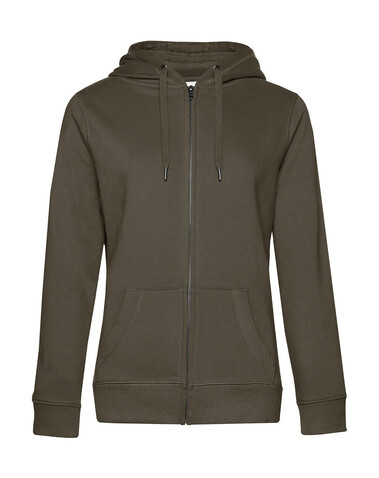 B &amp; C QUEEN Zipped Hood, Khaki, M bedrucken, Art.-Nr. 247427314