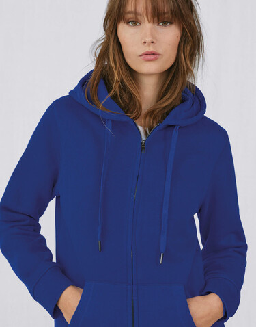 B &amp; C QUEEN Zipped Hood, Navy Blue, XS bedrucken, Art.-Nr. 247422072