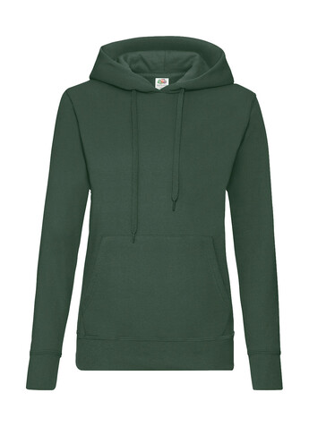 Fruit of the Loom Ladies` Classic Hooded Sweat, Bottle Green, L bedrucken, Art.-Nr. 249015405 Fruit of the Loom Ladies` Classic Hooded Sweat, Bottle Green, L bedrucken, Art.-Nr. 249015405