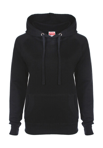 FDM Ladies` Raglan Hoodie, Black, XL bedrucken, Art.-Nr. 249551016