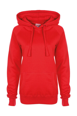 FDM Ladies` Raglan Hoodie, Fire Red, M bedrucken, Art.-Nr. 249554044