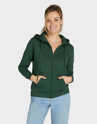SG Hooded Full Zip Women, Bottle Green, M bedrucken, Art.-Nr. 251525404